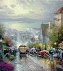 HYDE STREET AND THE BAY SAN FRANCISCO by Thomas Kinkade